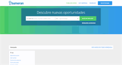 Desktop Screenshot of bumeran.com.ve